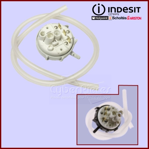Pressostat simple avec tuyau INDESIT C00063834 Pressostat simple avec tuyau INDESIT C00063834
