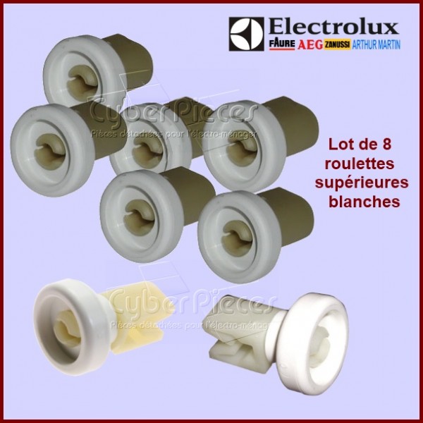 Jeu de 8 roulettes supérieures Electrolux 50269970005 Jeu de 8 roulettes supérieures Electrolux 50269970005