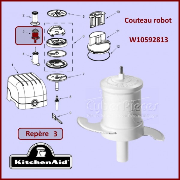 Couteau robot Kitchenaid W10592813