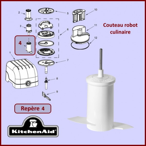 Couteau robot Kitchenaid W10597683