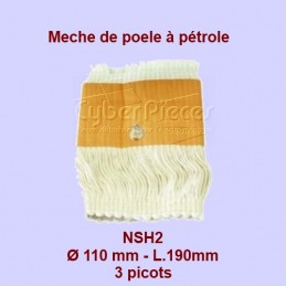 NSH2 Mèche de poêle à pétrole 3 picots RCA68 - 110x190mm CYB-011716