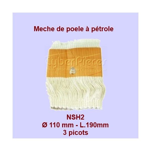 NSH2 Mèche de poêle à pétrole 3 picots RCA68 - 110x190mm CYB-011716