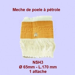 NSH3 Mèche de poêle à pétrole 1 attache HM65- 65x170mm CYB-011723