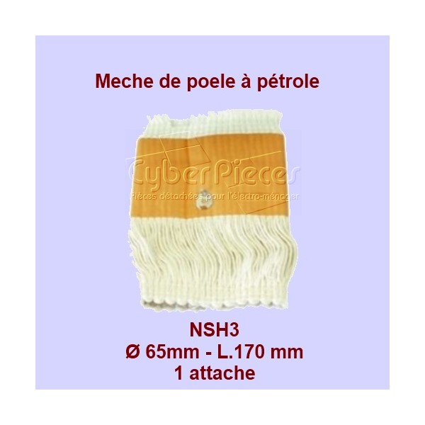 NSH3 Mèche de poêle à pétrole 1 attache HM65- 65x170mm CYB-011723