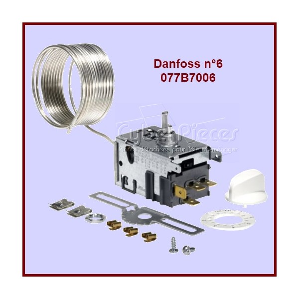 Thermostat Danfoss N°6 - 077B7006 Congélateur avec Alarme CYB-014168