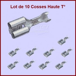 Lot de 10 cosses Haute température 6.3mm CYB-002943