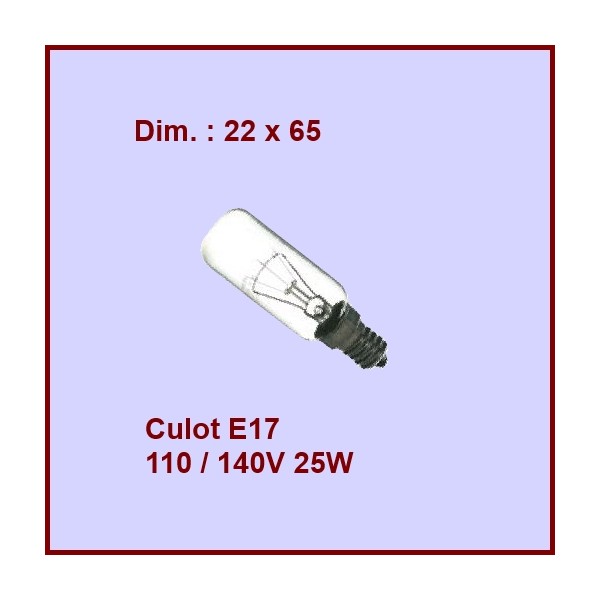 Ampoule Tube E17 110v/140v 25w CYB-058384