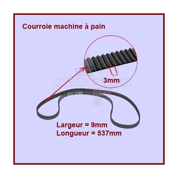 Courroie 537mm machine à pain - SS-186171 CYB-036627