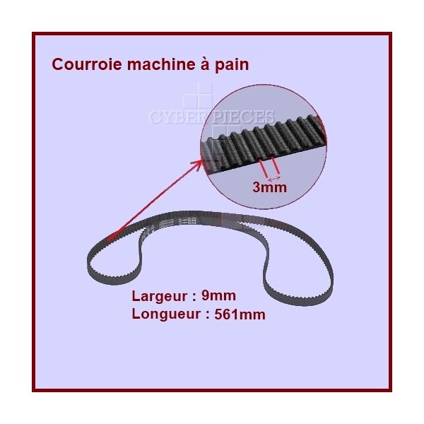 Courroie 561mm machine à pain - SS186089 CYB-110877