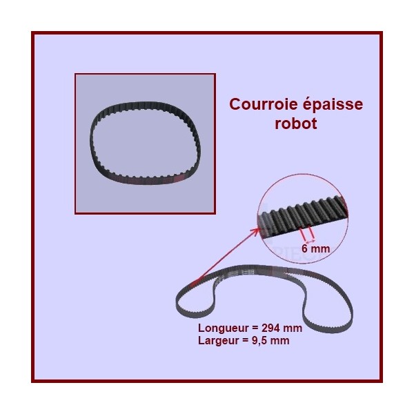 Courroie pour robot 294 mm - KW197944 CYB-036603