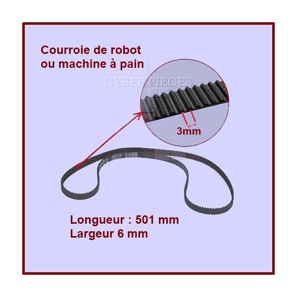 Courroie pour robot 501 mm - MS0698399 Courroie pour robot 501 mm - MS0698399