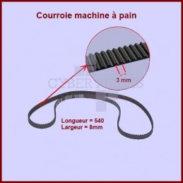 Courroie 540mm (537mm) machine à pain CYB-036559