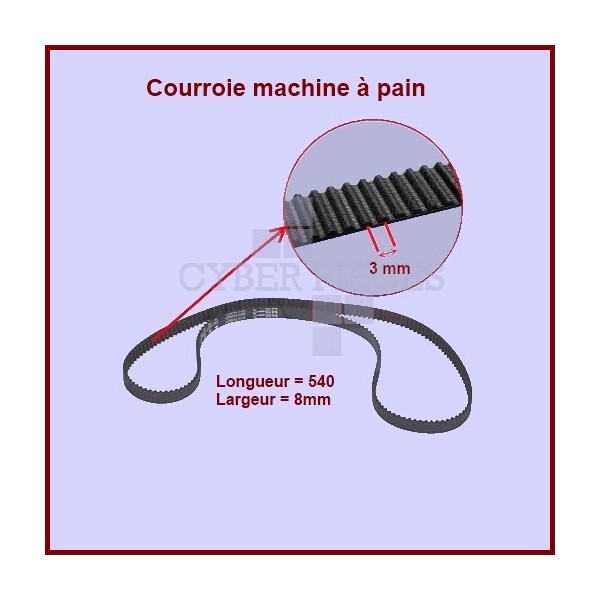 Courroie 540mm machine à pain CYB-036559