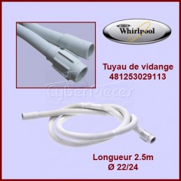 Tuyau de vidange 2.10m Whirlpool 481253029113 CYB-084420