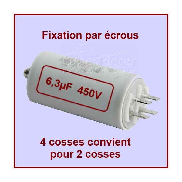 Condensateur 6,3µF (6,3MF) 450 Volts CYB-005456