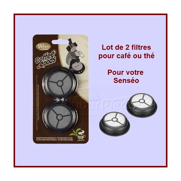 Lot de 2 dosettes filtre rechargeable et lavable