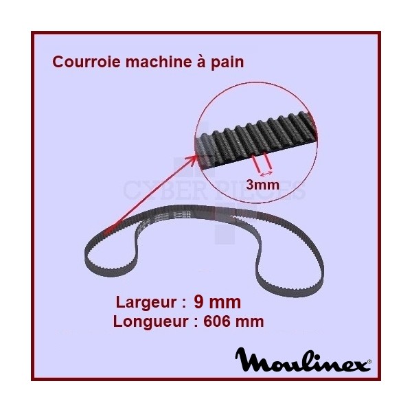 Courroie 606mm machine à pain SS-186934 CYB-036634