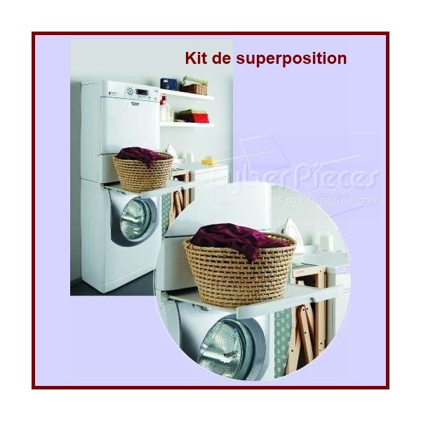 Kit de superposition pour machine à laver et sèche-linge Kit de  superposition sèche-linge et lave-linge