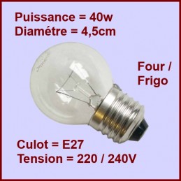Ampoule E27 40w 220-240v CYB-015547