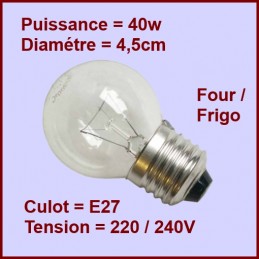 Ampoule du four + outil de démontage BOSCH-SIEMENS 00613655