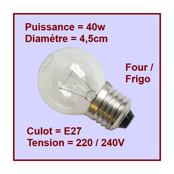 Ampoule E27 40w 220-240v