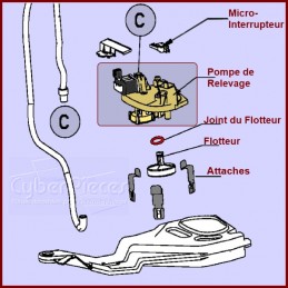 Pompe de relevage Whirlpool 481236058212 CYB-187145