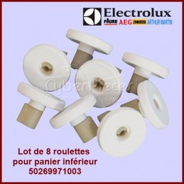 Lot de 8 roulettes inférieures blanches Electrolux 50269971003 CYB-089029