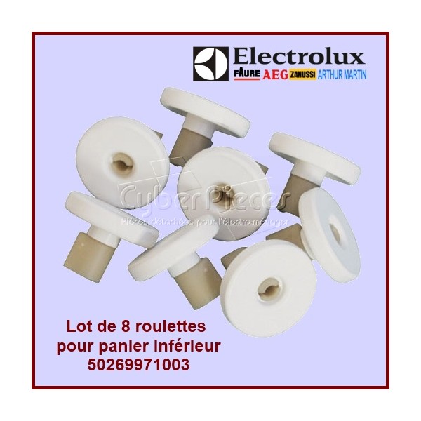 Lot de 8 roulettes inférieures blanches Electrolux 50269971003 CYB-089029