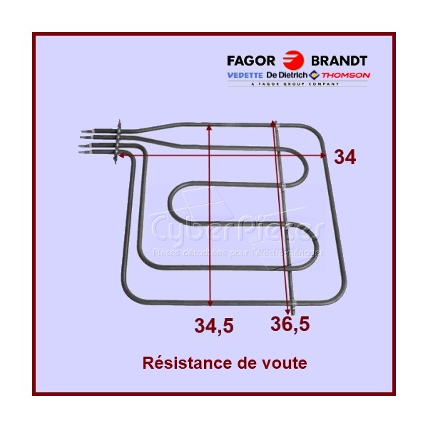 Résistance de voûte Brandt 92X6013 CYB-016476