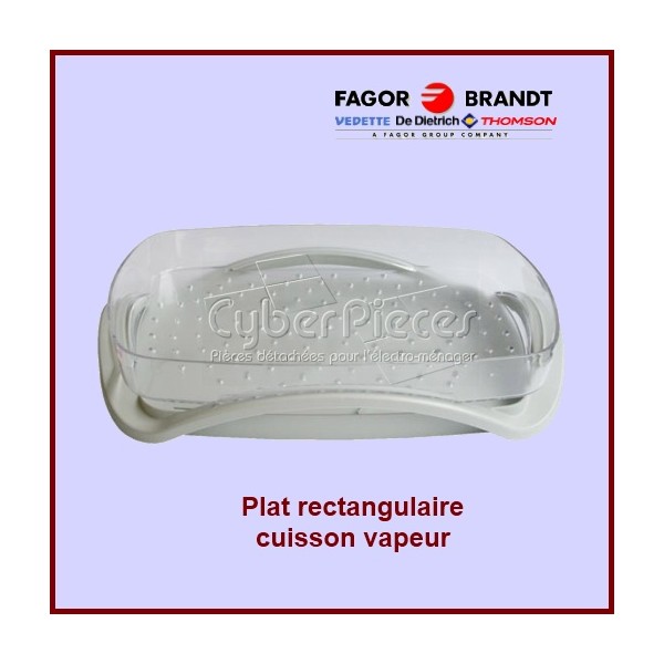 Ensemble plat rectangulaire pour cuisson vapeur 76X9453 CYB-098779