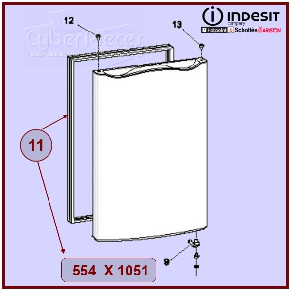 Joint de porte (554X1051) C00115396 CYB-331005