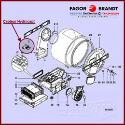 Capteur d'humidité avec bobine Brandt 57X2603 CYB-092975