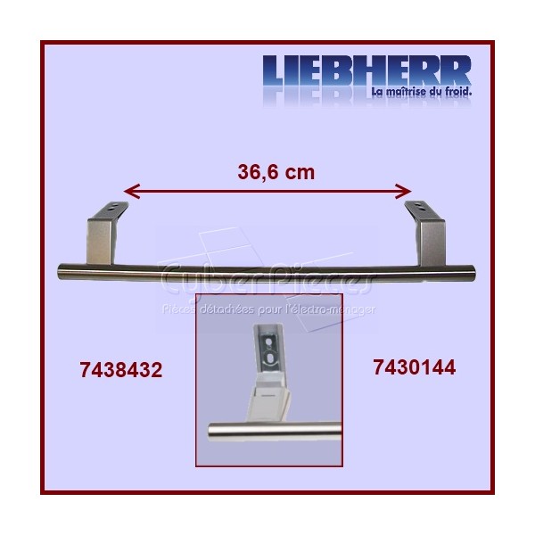 Poignée de porte Inox Liebherr 909653200 CYB-097178