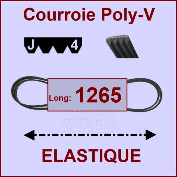 Courroie 1265J4 - EL- élastique CYB-004503