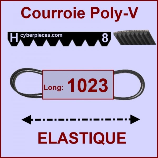 Courroie 1023H7 - 1023H8 - EL- élastique CYB-040198