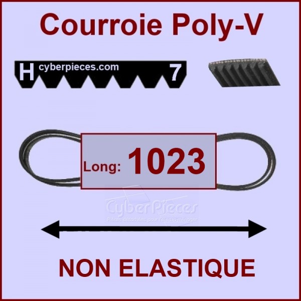 Courroie 1023H7 non élastique CYB-031684