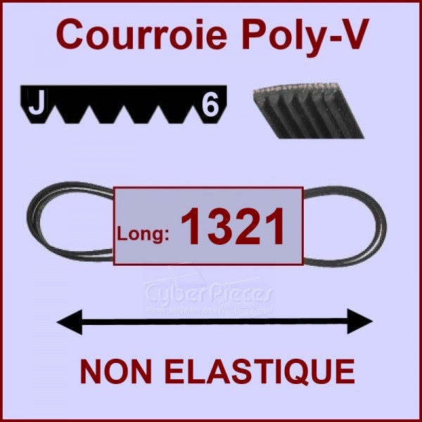 Courroie 1321J6 non élastique 04693121 CYB-023276