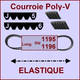 Courroie 1195J5 ou 1196J6 - EL- élastique CYB-004589