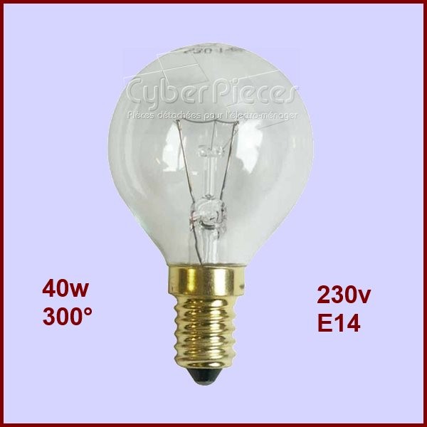 Lampe Four E14 - 40w - 300° - Pièces four