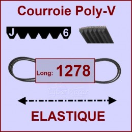 Courroie 1278J6 - EL- élastique CYB-419277