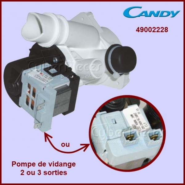 Pompe de vidange 3 Sorties Candy 49002228 CYB-000765