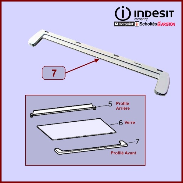 Profilé Avant De Clayette Indesit C00119040 CYB-055635