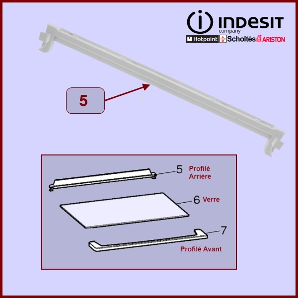 Profilé Arrière De Clayette Indesit C00119041 CYB-055642