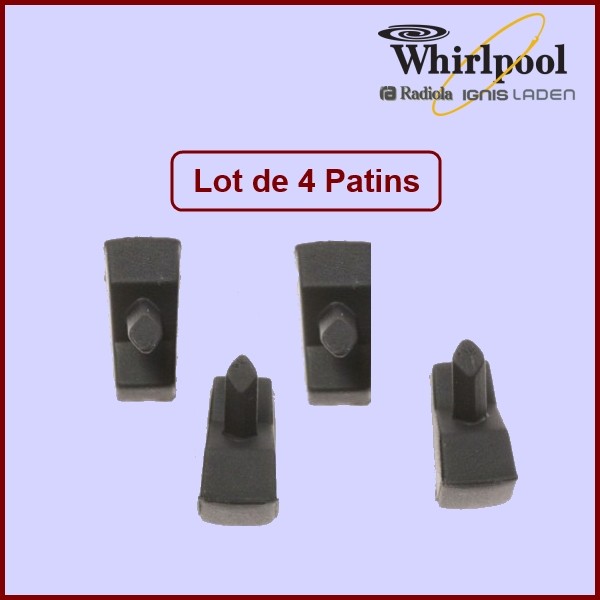 Lot de 4 Patins Whirlpool 484000000840 CYB-176538