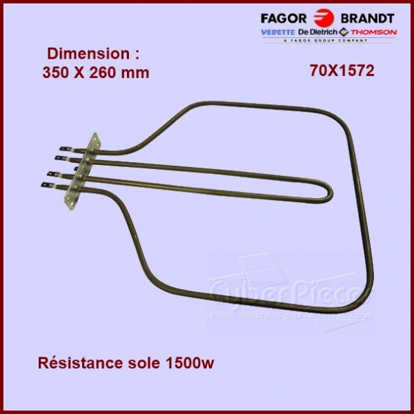 Résistance sole 1500w + 860w / 350 X 260 mm CYB-016247