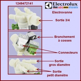 Électrovanne 3 Voies Electrolux 1249472141 CYB-056533