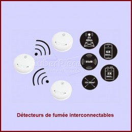 Lot de 3 détecteurs de fumée optique sans fil interconnectables CYB-112215