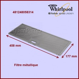 Filtre métallique 458x177 mm - 481248058314 CYB-039840