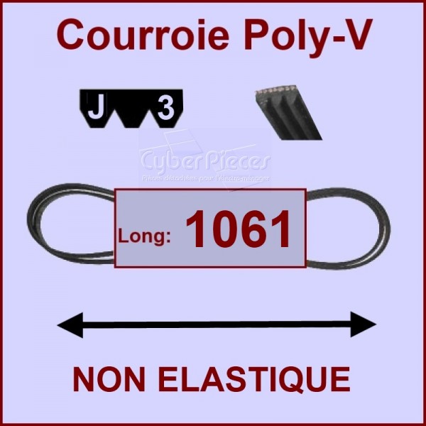 Courroie 1061J3 non élastique CYB-424936