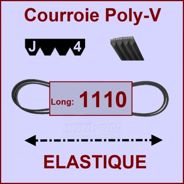 Courroie 1110J4 - EL- élastique CYB-040211
